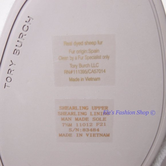 NIB Tory Burch Double T Shearling Slide Sandal GRAY HERON 6.5 7 7.5 8 AUTHENTIC - Picture 16 of 16